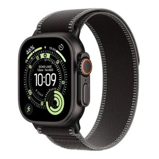 Apple Watch Ultra 3 GPS + Cellular 49mm Black Titanium Case with Black/Charcoal Trail Loop - M/L Apple Watch Ultra 3 GPS + Cellular 49mm Black Titanium Case with Black/Charcoal Trail Loop - M/L