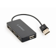 4-port USB hub, black