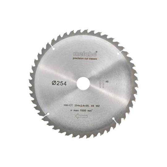Metabo PrecisionCutClassic 254x30, 48 Wz 5 ° neg