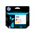 HP tlačová hlava č. 771, purpurová / žltá