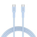 Canyon OnWire CCAP60CL, 1 m, kábel nab. a synchr., USB-C / USB-C, 60W PD, 480Mbps, opletený, modrý