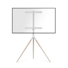ONKRON Tripod Easel TV Stand for 32” – 65 Inch LED LCD OLED Screens up to 35 kg, White