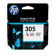 Trojfarebná originálna atramentová kazeta HP 305