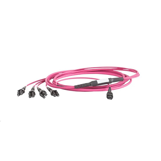 Optický kábel MTP to 4× LC-Duplex OM4 Multimode Fiber-Optic Cable 3m