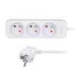 Solight predlžovací prívod 3m, 3 zásuvky, 16A/3680W, PVC, biely