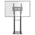ONKRON Freestanding Rolling Mobile Video Wall Stand for 4 Screens 40"-55", Silver