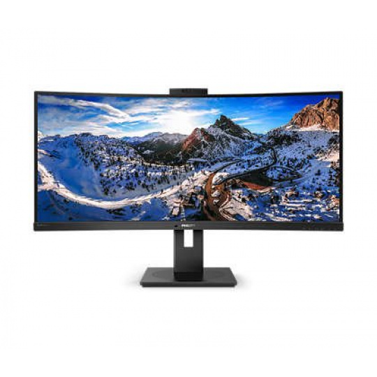 Philips 346P1CRH 34" VA LED 3440x1440 80 000 000:1 4ms 500cd HDMI DP USB-C dock CAM repro cierny