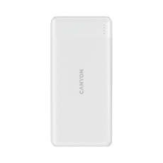 Canyon PB-109, Powerbank, Li-Pol, 10.000 mAh, Vstup: 1x Lightning a 1x USB-C, Výstup: 1x USB-C a 1x USB-A, biela