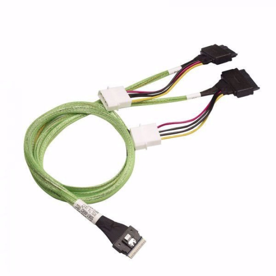 Broadcom LSI internal U.3 cable 1.0 m SlimLine x8 (SFF-8654) to 2x U.2 NVMe drive x4 (SFF-8639)