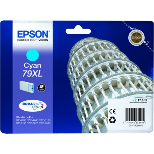 Epson atrament WF5000 series cyan XL - 17.1ml