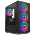 1stCOOL RAINBOW 4, skrinka ATX, 4x RGB ventilátor, USB3, čierna