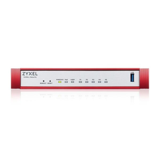 Zyxel USG FLEX 50 HP, 5 Gigabit user-definable ports, 1*1G PoE+, 1*USB with 1 YR Gold Security Pack Zyxel USG FLEX 50 HP, 5 Gigabit user-definable ports, 1*1G PoE+, 1*USB with 1 YR Gold Security Pack