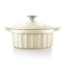 BUYDEEM Smaltovaný liatinový hrniec 2,9L, 22cm, model CP521, farba biela BUYDEEM Smaltovaný liatinový hrniec 2,9L, 22cm, model CP521, farba biela