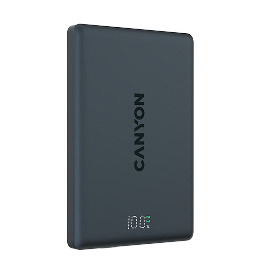 Canyon OnPower 500, Powerbank, 5.000 mAh, MagSafe, 20W USB-C, 15W Bezdrôtové nabíjanie, displej, čierna Canyon OnPower 500, Powerbank, 5.000 mAh, MagSafe, 20W USB-C, 15W Bezdrôtové nabíjanie, displej, čierna