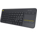 Logitech® K400 Plus Wireless Touch Keyboard Black, SK / CZ