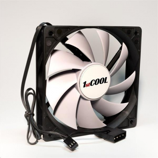 1stCOOL SILENT  120mm FAN Black/White 3pin/Molex