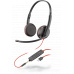 Plantronics BLACKWIRE 3225 headset Stereo, USB-C, 1 x 3.5 mm miniJack