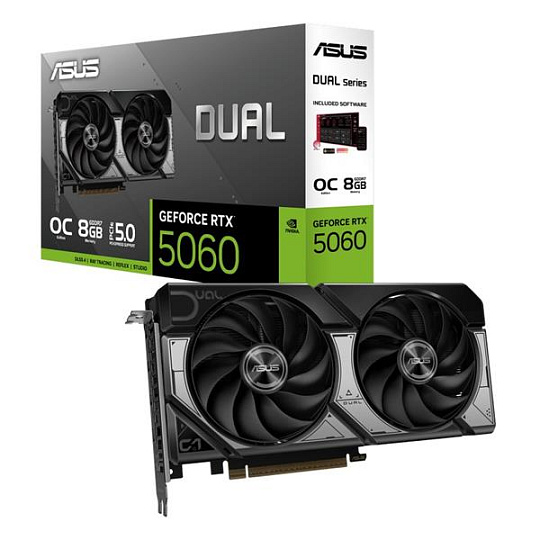 ASUS DUAL RTX5060 OC 8GB/128-bit GDDR7 HDMI 3xDP ASUS DUAL RTX5060 OC 8GB/128-bit GDDR7 HDMI 3xDP