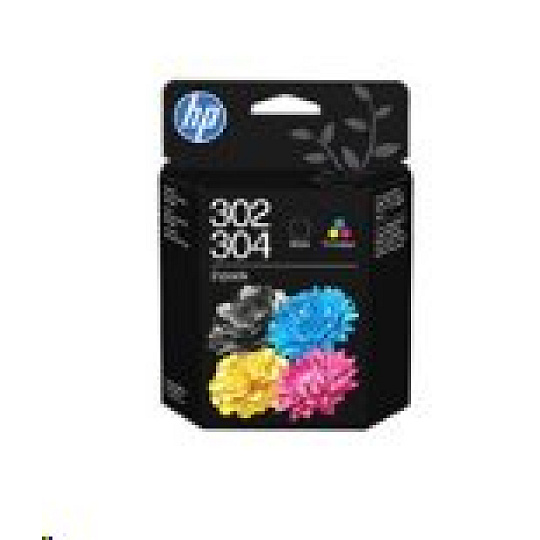 HP 302/304 Tri-color/Black Ink Crtg 2-Pk HP 302/304 Tri-color/Black Ink Crtg 2-Pk