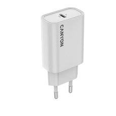 Canyon OnCharge 30CL, univerzálna cestovná nabíjačka do steny 1x USB-C, 30W PD, biela Canyon OnCharge 30CL, univerzálna cestovná nabíjačka do steny 1x USB-C, 30W PD, biela