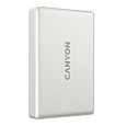 Canyon OnPower 511, Powerbank, 10.000 mAh, MagSafe, 20W USB-C, 15W Bezdrôtové nabíjanie, displej, šedá