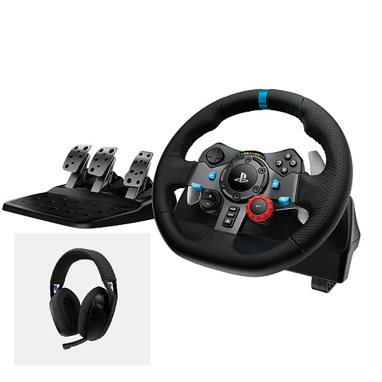 Logitech® G29 Driving Force Racing Wheel for PlayStation®5 and PlayStation®4 BLACK + G321 Combo Logitech® G29 Driving Force Racing Wheel for PlayStation®5 and PlayStation®4 BLACK + G321 Combo