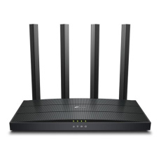 TP-LINK "AX1500 Dual-Band Wi-Fi 6 RouterSPEED: 300 Mbps at 2.4 GHz + 1201Mbps at 5 GHzSPEC: 4× Antennas, 1GHz Dual Cor