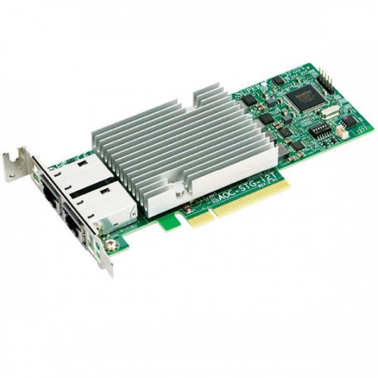 Supermicro AOC-STG-i2T (2xPort 10GbE, PCIe2.1, RJ45, Adapter LP)