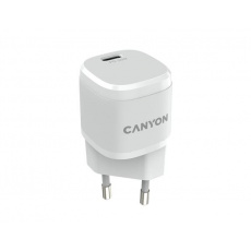 Canyon H-20-05, vysokorýchlostná univerzálna nabíjačka do steny 1xUSB-C, 20W, PD, biela Canyon H-20-05, vysokorýchlostná univerzálna nabíjačka do steny 1xUSB-C, 20W, PD, biela