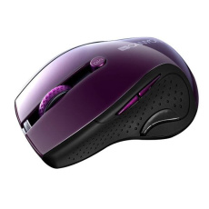 2.4Ghz wireless mouse, optical tracking - blue LED, 6 buttons, DPI 1000/1200/1600, Purple pearl glossy