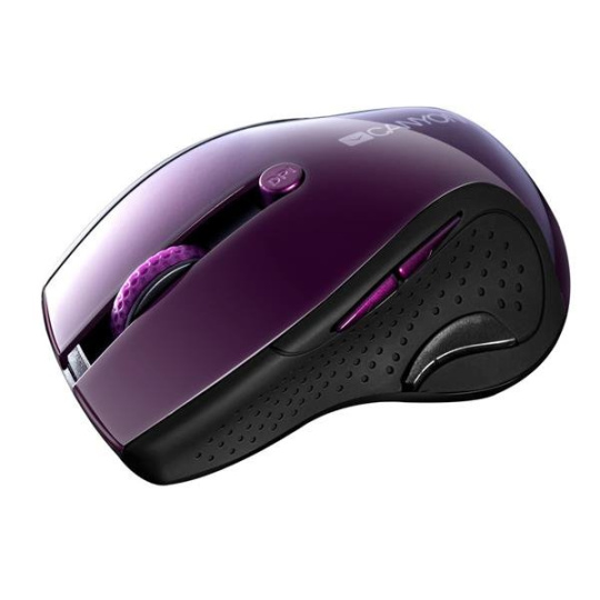 2.4Ghz wireless mouse, optical tracking - blue LED, 6 buttons, DPI 1000/1200/1600, Purple pearl glossy