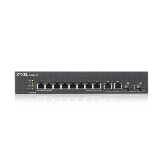 GS2220-10,EU region,8-port GbE L2 Switch with GbE Uplink (1 year NCC Pro pack license bundled)