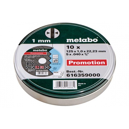 Metabo 10 rezných kotúčov SP 125x1,0x22,23 mm        