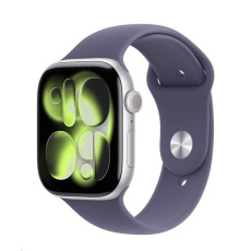 Apple Watch Series 11 GPS 42mm Silver Aluminium Case with Purple Fog Sport Band - S/M