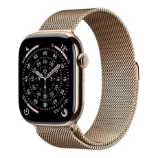 Apple Watch Series 11 GPS + Cellular 46mm Gold Titanium Case with Gold Milanese Loop - M/L Apple Watch Series 11 GPS + Cellular 46mm Gold Titanium Case with Gold Milanese Loop - M/L