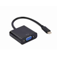 Gembird adaptér USB-C (M) na VGA (F), 0.15m kábel, čierny Gembird adaptér USB-C (M) na VGA (F), 0.15m kábel, čierny