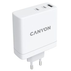 Canyon H-140-01, ultravýkonná vysokorýchlostná nabíjačka do steny 2xUSB-C, 100W PD, 2 xUSB-A, 30W QC, biela