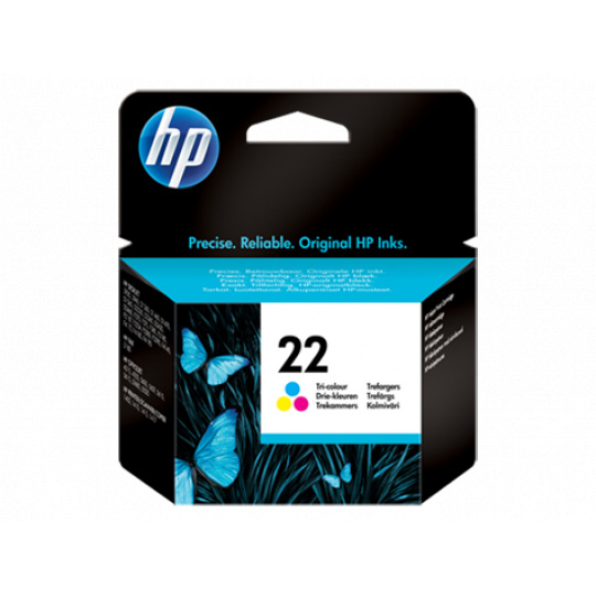 HP No. 22 Inkjet Print Cartridge, tri-colour (5 ml)