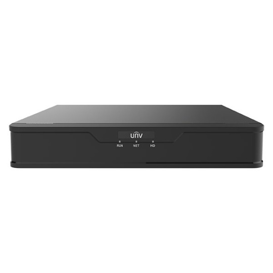 UNIVIEW NVR, 8 kanálů, H.265, 1x HDD,max 8 MP, propustnost (in/out) 80/64 Mbps, videovýstup: 2 x 4K@30, 3 x 5MP@30, 4 x