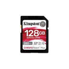 128 GB .SDXC karta Kingston . Canvas React Plus Class UHS-II U3 V60 ( r280MB/s, w100MB/s )