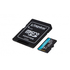 64 GB . microSDXC karta Kingston Canvas Go Class U3 UHS-I V30 (r90MB/s, w45MB/s) bez adaptéra
