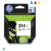 HP originál ink N9K07AE, HP 304XL, Tri-color, 300str., 7ml