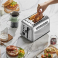 BUYDEEM 2-plátkový hriankovač, model DT620E, farba nerezová oceľ, EU