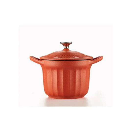 BUYDEEM Smaltovaný liatinový hrniec 1,8L, 18 cm, model CP541, farba koi červená