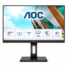 AOC U27P2CA 27"W IPS LED 3840x2160 50 000 000:1 4ms 350cd HDMI DP USB-C(65W) PIVOT repro