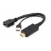 Gembird adaptér DisplayPort (M) na HDMI (F), 4K aktívny, kábel 0.1m, čierny