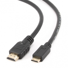 Gembird kábel mini HDMI High speed (M) na HDMI (M), pozlátené konektory, 1 m, čierny