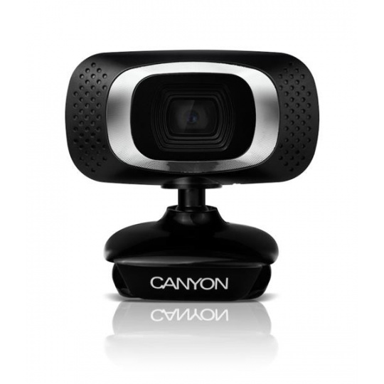 CANYON 720P HD webcam with USB2.0. connector, 360° rotary view scope, 1.0Mega pixels, Resolution 1280*720, cable length 1.25m, Bla