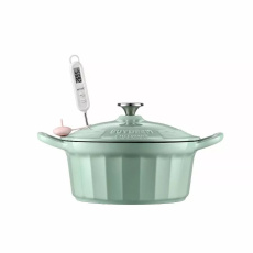 BUYDEEM Smaltovaný liatinový hrniec, model CP551, 3,95l, 25cm, farba jemná žltá BUYDEEM Smaltovaný liatinový hrniec, model CP551, 3,95l, 25cm, farba jemná žltá