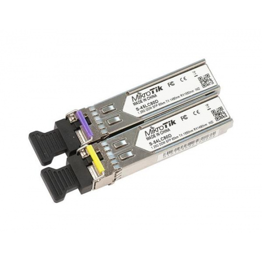 MIKROTIK SFP modules SM 1.25G T/R:1490nm T/R: 1550nm (80km) - industrial